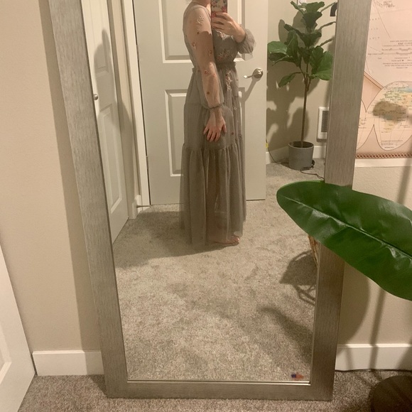 Tulle Maxi Dress - Embroidered Flowers - Size M - Picture 2 of 8